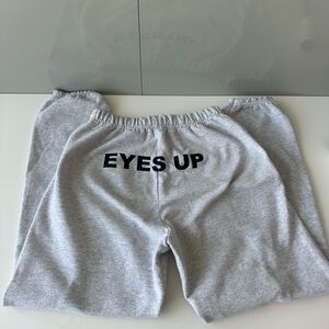 Grey oversized “eyes up” sweatpants